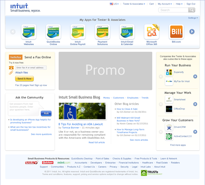 Intuit.com Home Page Prototype