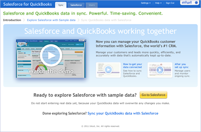 Saleforce for QuickBooks app